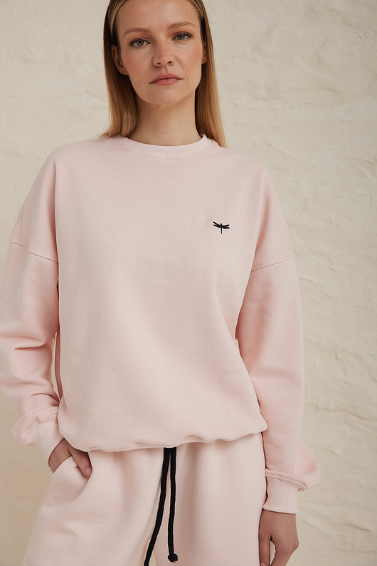 bluza bez kaptura damska Bluza JOHN blush