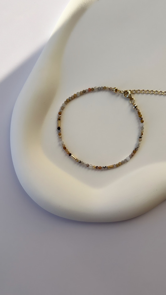bransoletki z kamieni naturalnych Minimalistyczna bransoletka - kamień opal