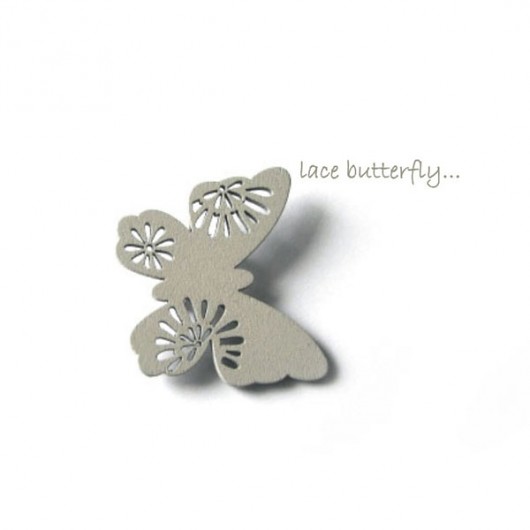 lace butterfly... felt label