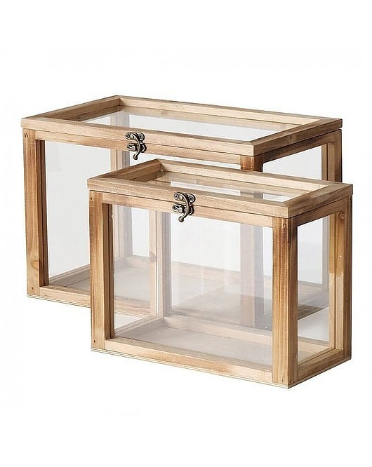 doniczki Szklarnia Dekoracyjna 2 szt. Komplet Szklarni Mini