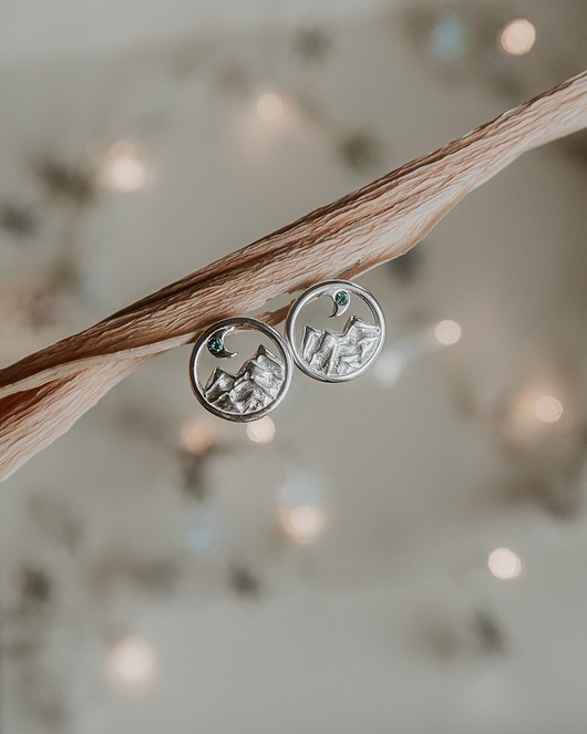 kolczyki srebrne Srebrne kolczyki Górska Noc