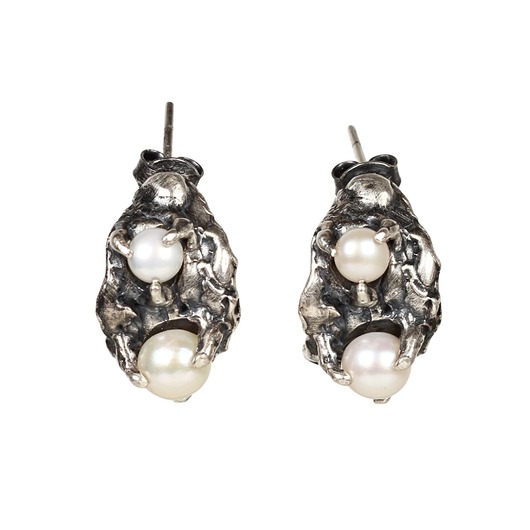 kolczyki srebrne Srebrne kolczyki koła Organica