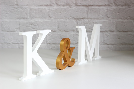 Litery drewniane mdf 25/20/25cm g 19mm stojące amdecor