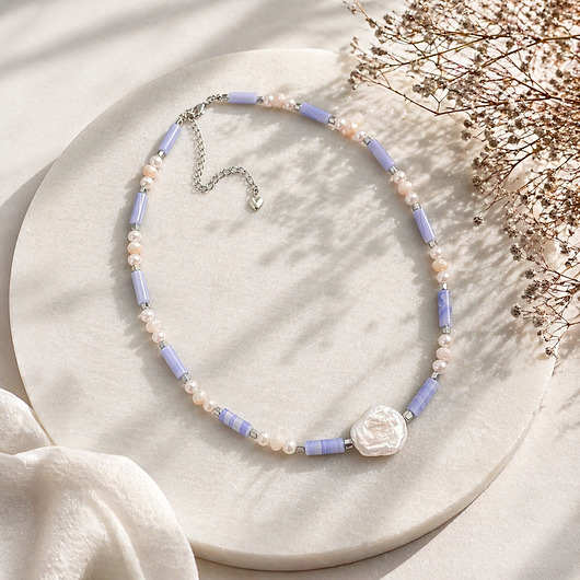 chokery Czoker z perłą barokową