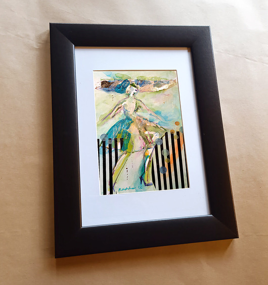 obrazy Kumoszka 33 - akwarela 16x24 cm unikat