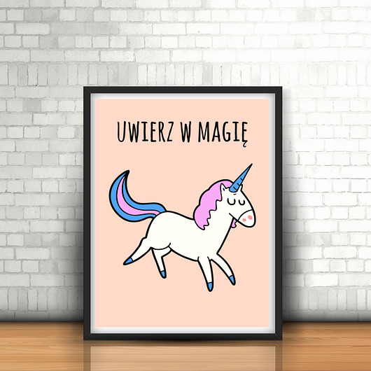 plakat A4 uwierz w magię MUKI design