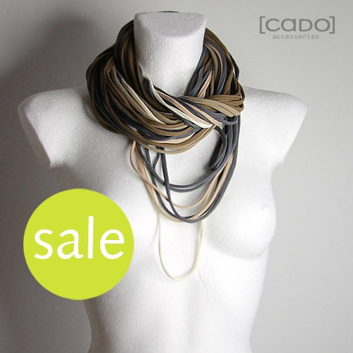 Zamotka Dzianinowy Naszyjnik SILVER SHADE CADOaccessories