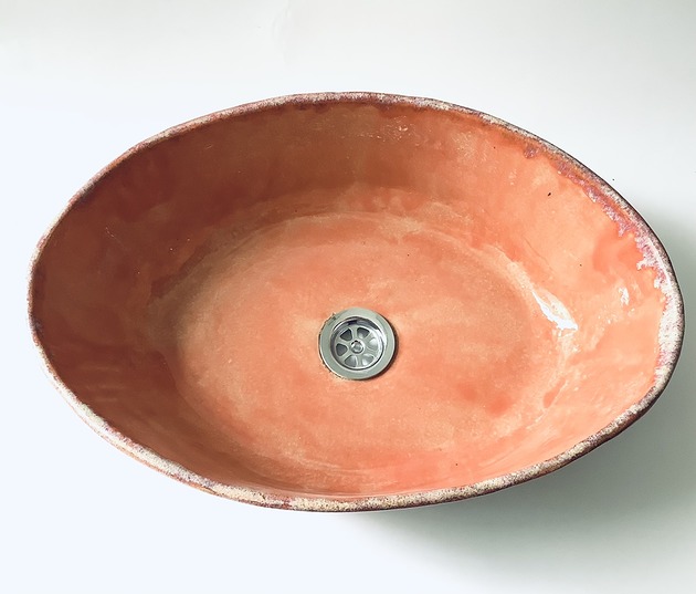 umywalki Ceramiczna umywalka Na różowo