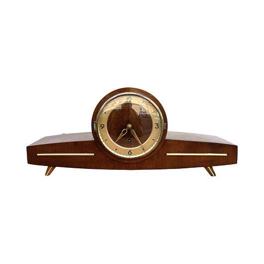 zegary Modernistyczny zegar kominkowy, Zella-Mehis, Niemcy, lata 60.