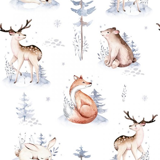 naklejki ścienne do pokoju dziecka Tapeta Cozy Winter 1 53cmx10m PZ