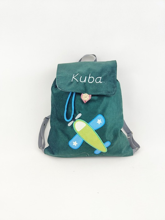 torebki, worki i plecaki dziecięce Plecak z samolotem, prezent dla chłopca