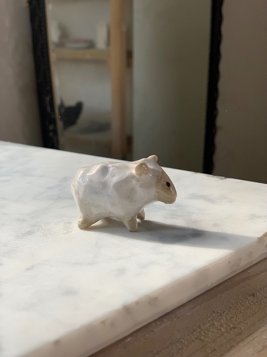 figurki i rzeźby Ceramiczna Figurka Owieczka Kolekcjonerskie Miniaturowe Figurki Owca Desk Buddy