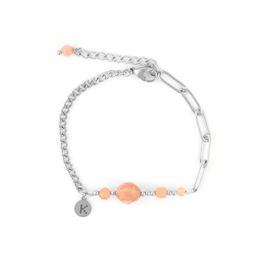 bransoletki z kamieni naturalnych Bestseller! Bransoletka zodiakalna - Lew Srebrna stal szlachetna