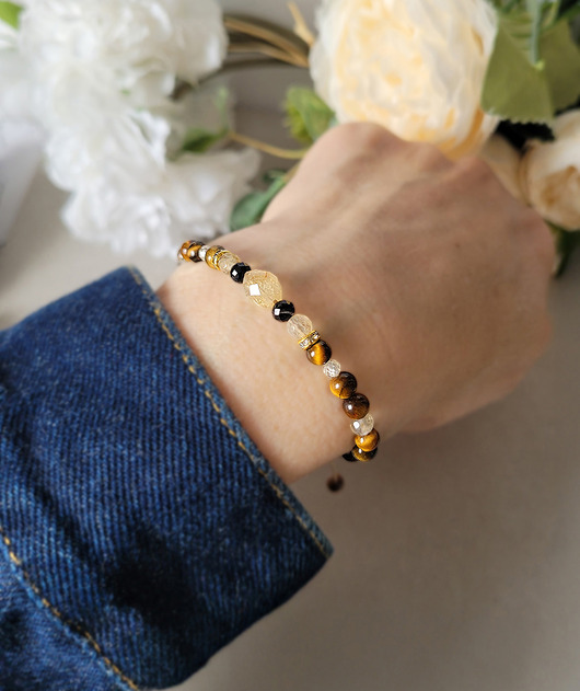 bransoletki z kamieni naturalnych BLIŹNIĘTA - z Turmalinem Zodiakalna bransoletka