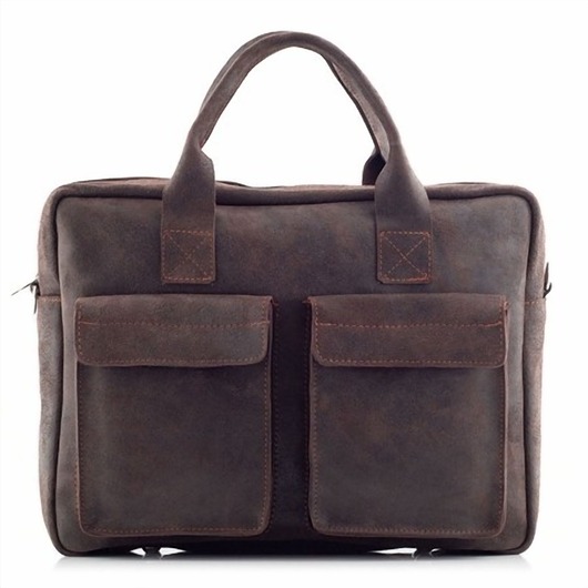 torby i nerki męskie Ciemny brąz torba na laptopa 15,6 męska skóra vintage belveder BV82