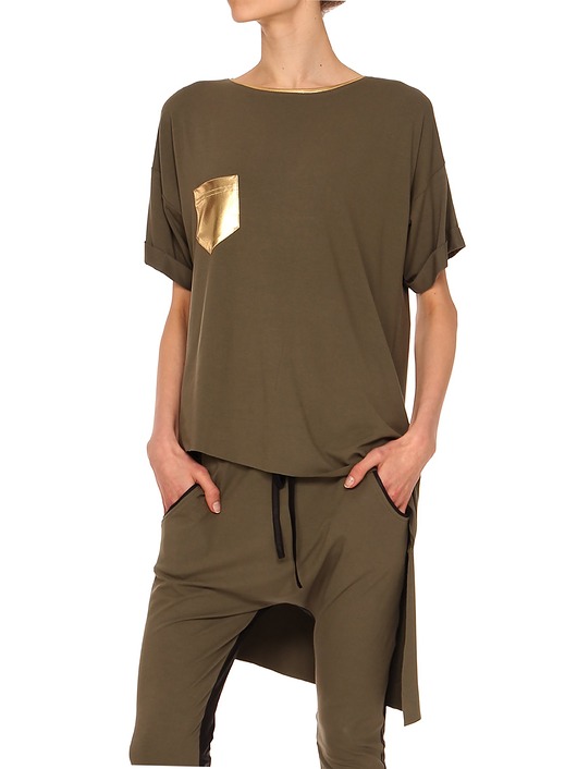 T-shirt khaki YY500089_RAL6007-1021 YULIYA BABICH