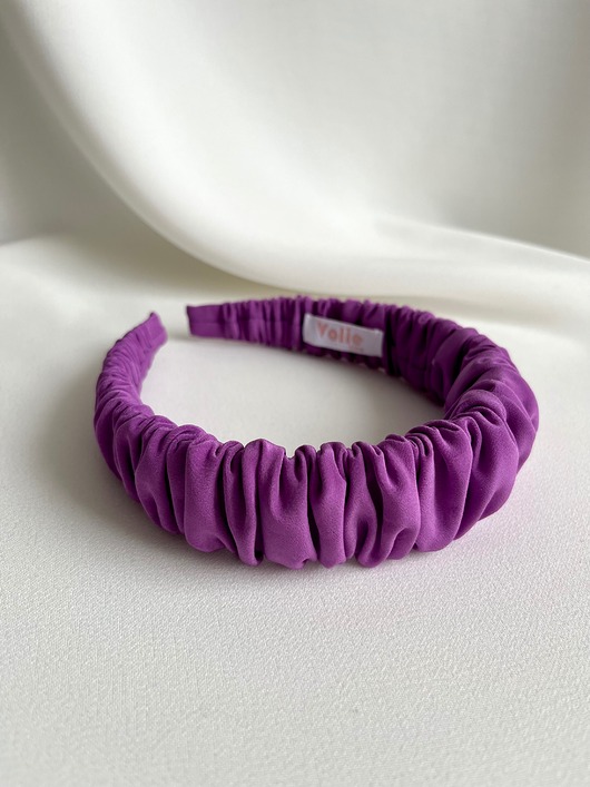 opaski do włosów Fioletowa marszczona opaska do włosów Avera