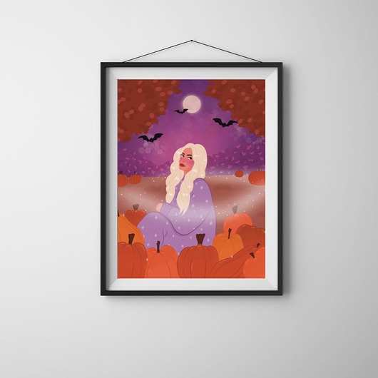 grafiki i ilustracje Plakat Bat Girl