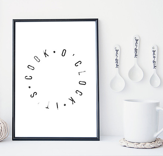 Plakat Cook o'clock - A3 wejustlikeprints