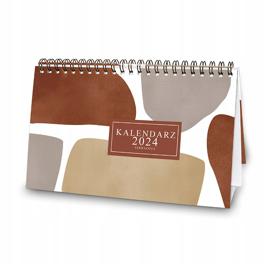 kalendarze i plannery Kalendarz biurkowy 2024 Terracotta na biurko stojący