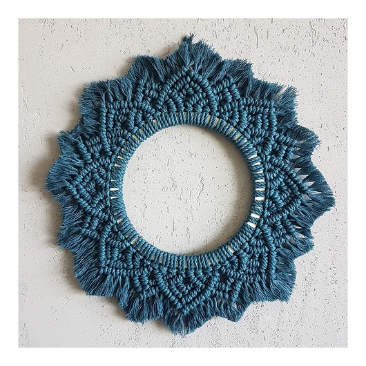 makramy Makrama Mandala Petrol