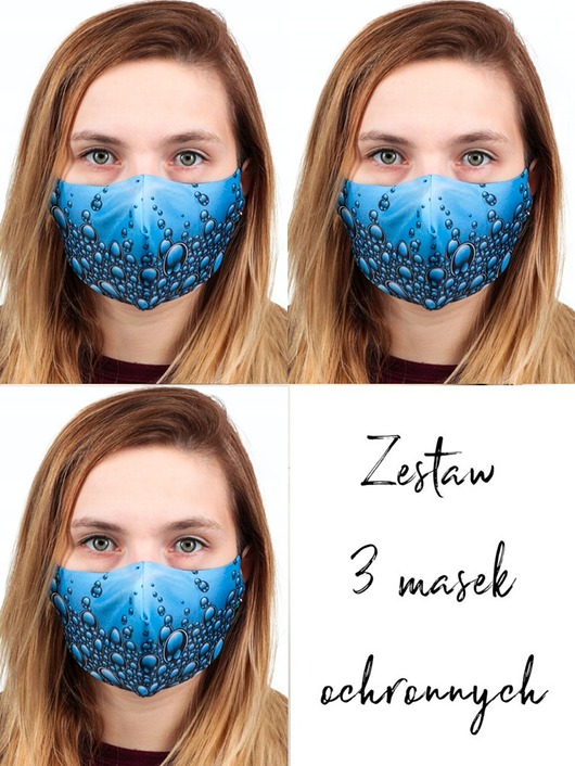 3szt. masek ochronnych-krople Usunieta