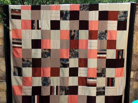 Narzuta patchwork :Norweski łosoś MonikaKS