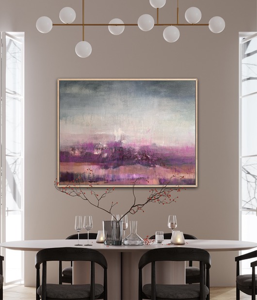 obrazy Obraz olejny "Deszcz nad wrzosowiskiem"