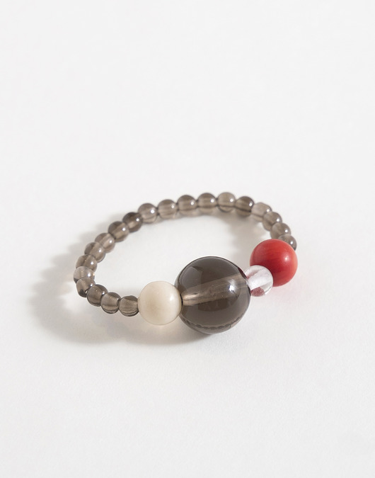 pierścionki elastyczne Bąbelkowy pierścionek z kamieni naturalnych