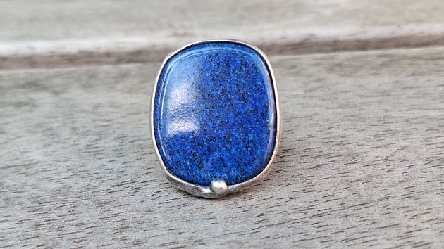 pierścionki - różne Lapis lazuli - pierścionek regulowany