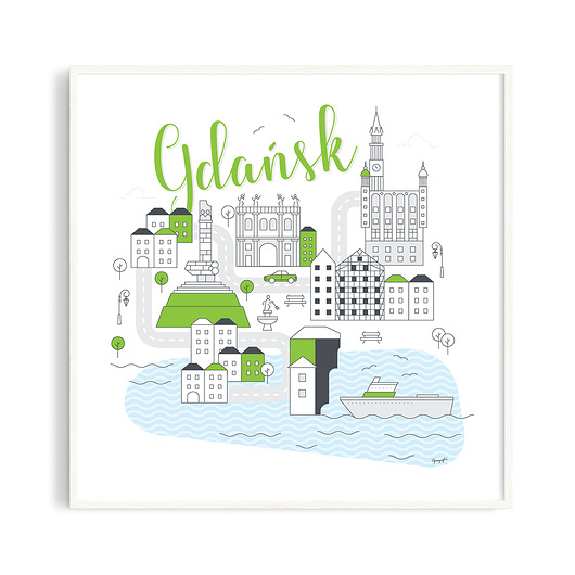 plakaty Gdańsk plakat 40x40 cm