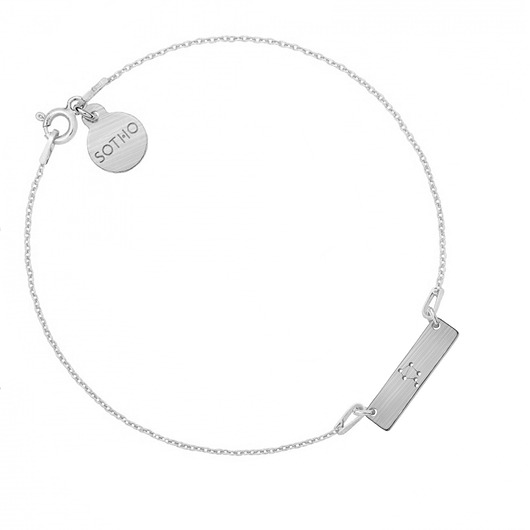 srebrne naszyjniki Srebrna bransoletka z zodiakiem Wagi