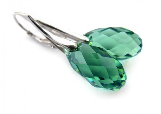 kolczyki swarovski Kolczyki z miętowymi kryształ Swarovskimi - Miętusy