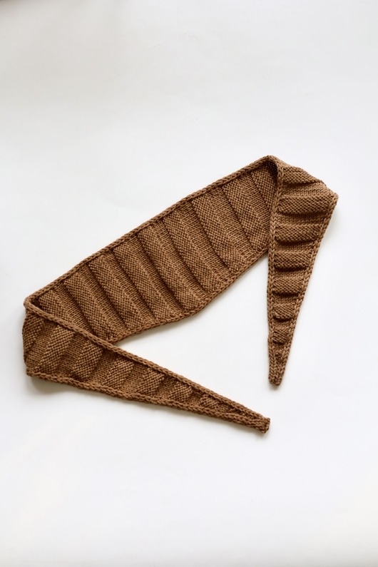 szale damskie Mini szalik z merynosa jasny brąz