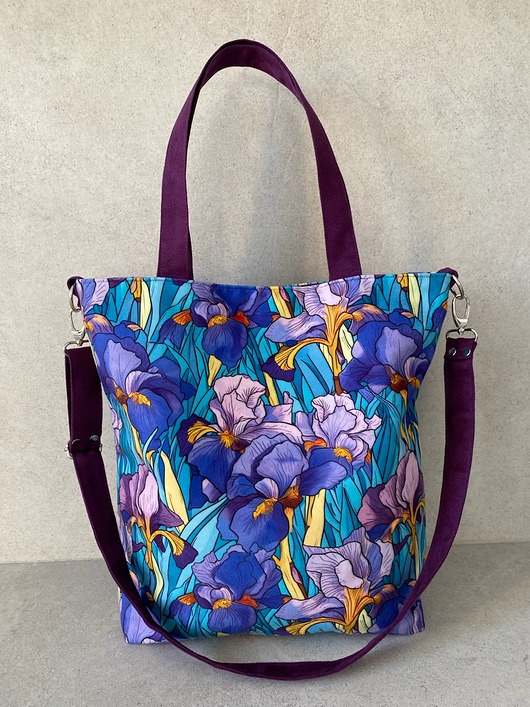 torby XXL Torba na ramię XXL - print irysy