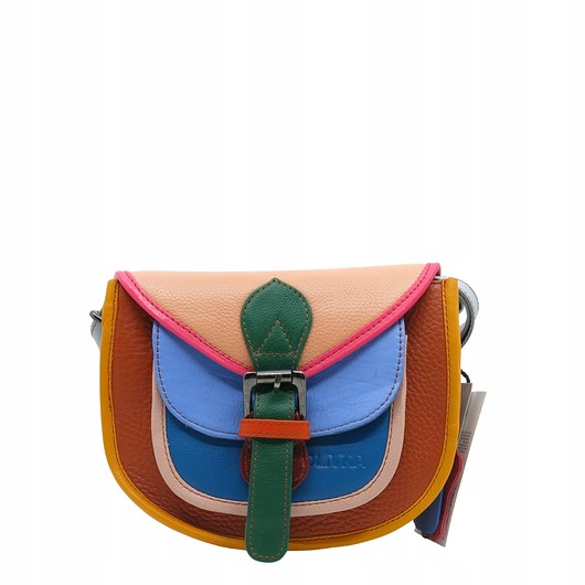 torby na ramię Torebka damska listonoszka skórzana regulowany pasek kolorowa OLIVKA
