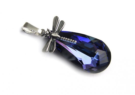 Wisior z kryształem Swarovski Heliotrope -Bajkał Marisella