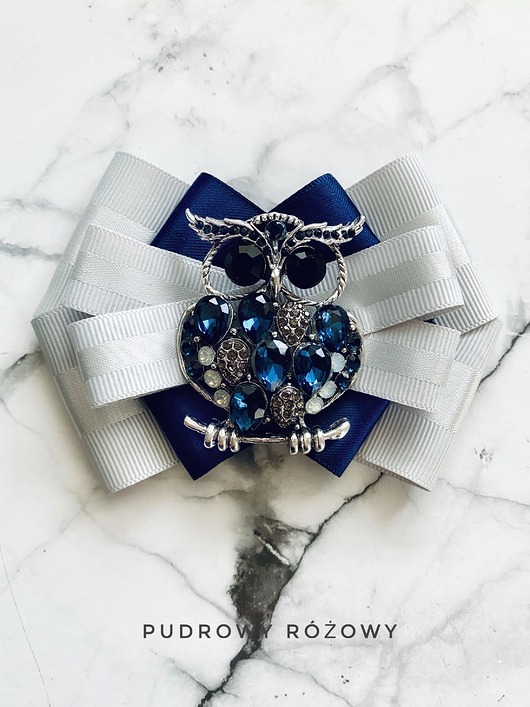 broszki Brosza z Sową  z kryształków Nowość