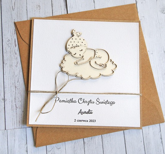 kartki, zaproszenia na chrzest Kartka, PERSONALIZACJA : Chrzest Święty