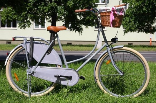 Rower miejski omafiets szary bajki jak z bajki