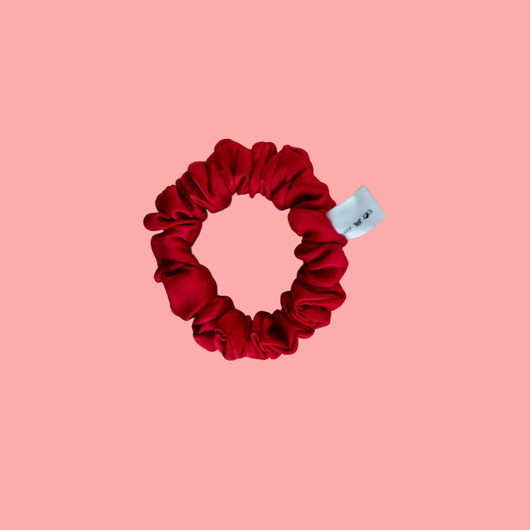 gumki do włosów Gumka jedwabna, scrunchie, płomienna czerwień MINI
