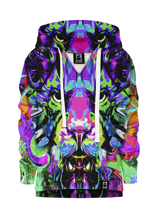 bluzy dla dziewczynki Bluza Dziewczynka DR.CROW Lew Tiger