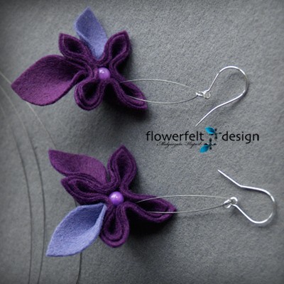 Minimalistycznie Fioletowe FlowerFelt Design
