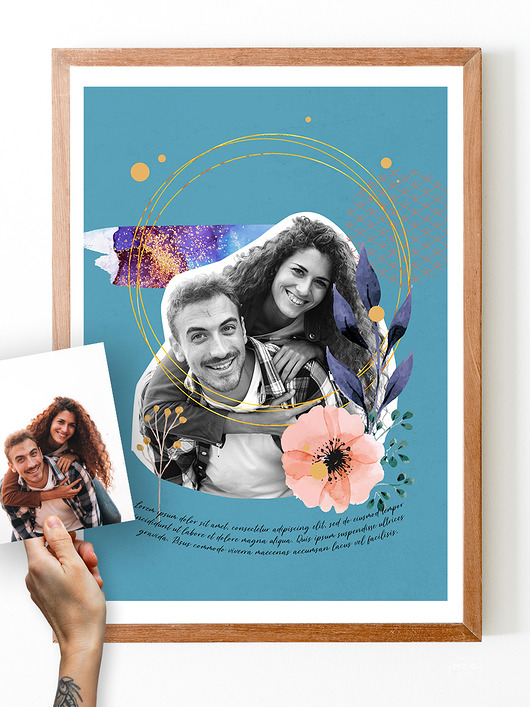 grafiki i ilustracje Portret z Twojego zdjęcia. Kolaż