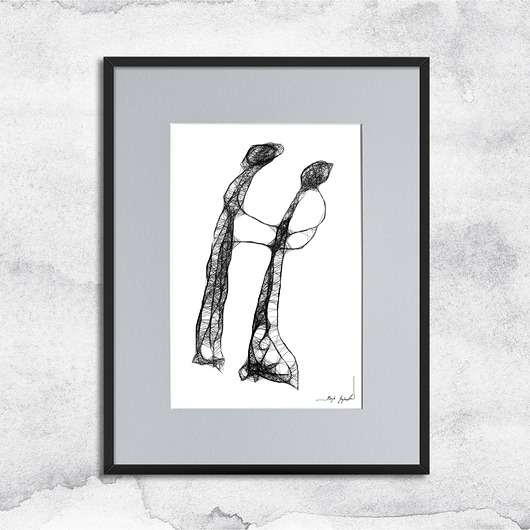 grafiki i ilustracje Oprawiona minimalistyczna grafika - nr 58