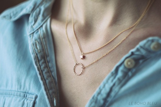 złote naszyjniki 16k Gold Plated Tiny Star Necklace