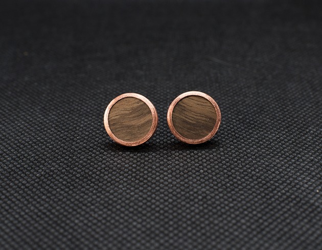 Kolczyki WOODEN NATURE OS - sztyft CU Earrings
