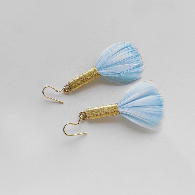 kolczyki z piórami PIÓRKO kolczyki