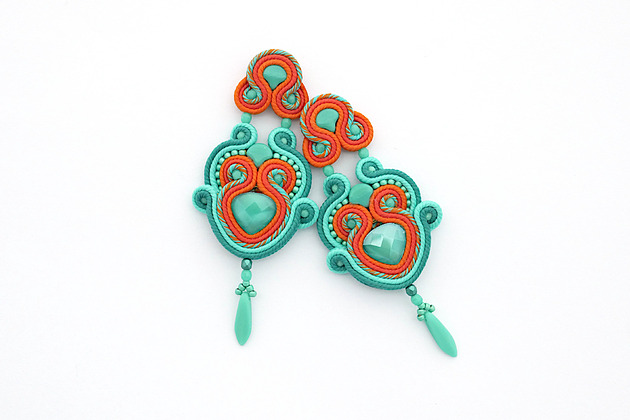 kolczyki soutache Słoneczne boho kolczyki 3