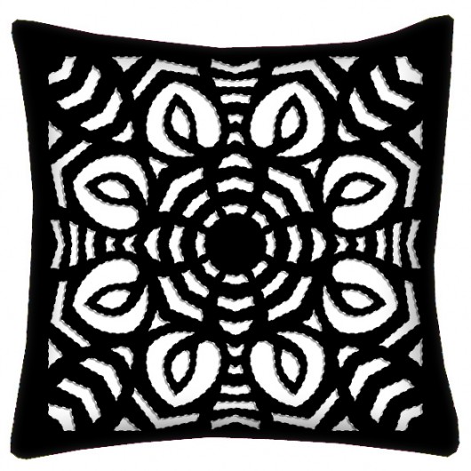 Poduszka z serii folk(o)lor - wycinanka - b&w AT design